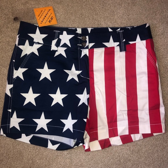 loudmouth american flag shorts